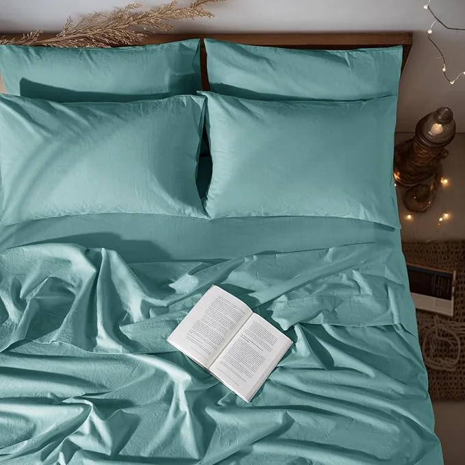 Natural LBRO2M Pure Linen Sheet Set Deep Pocket Up to 16 Bed Sheets Sets Excellent