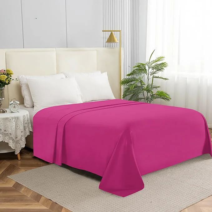 Clean Elegant Comfort Premium Hotel Quality 1-Piece Flat Sheet Luxury Softest 1500 User-Friendly