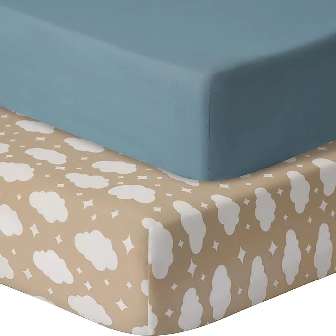 Versatile GUNTAIL Pack and Play Sheets Fitted 2 Pack Pack n Play Sheets Environmentally Friendly