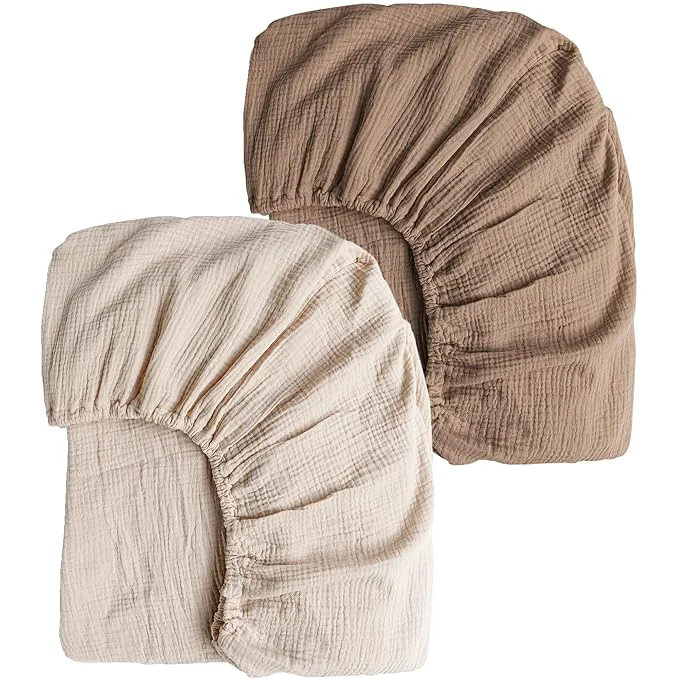 Exclusive Konssy Muslin Crib Sheets for Girl Boy Clean