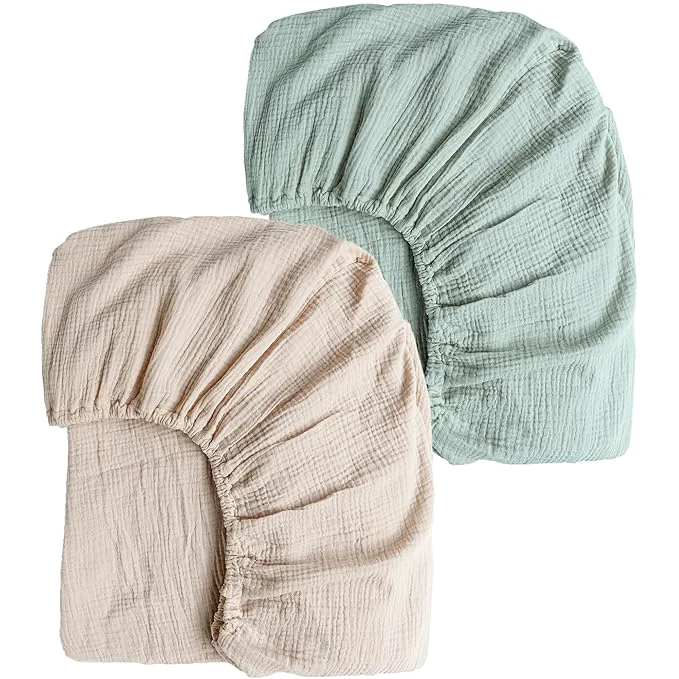 Secure Konssy Muslin Crib Sheets for Girl Boy Recyclable