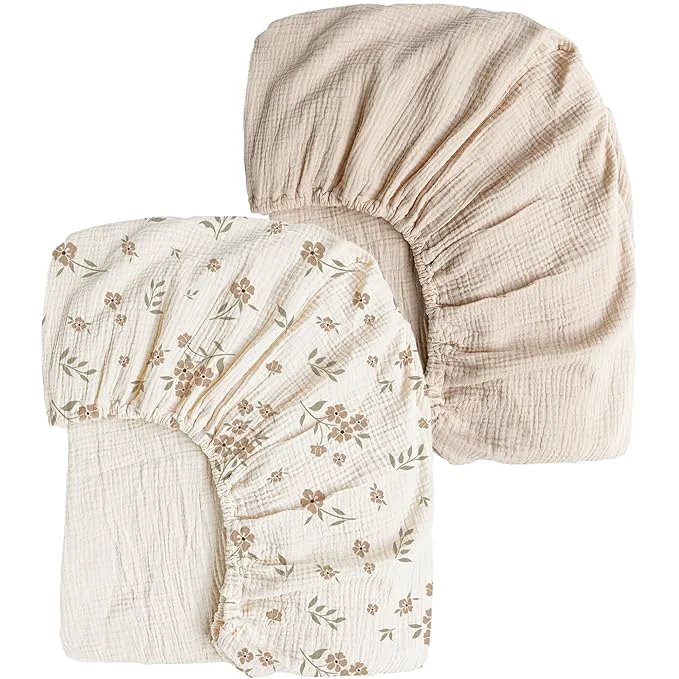 First-Class Konssy Muslin Crib Sheets for Girl Boy Artisan