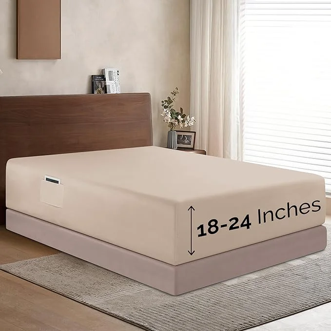 Natural Elegant Comfort 1500 Premium Hotel Quality 18-24 Inches Deep Contemporary