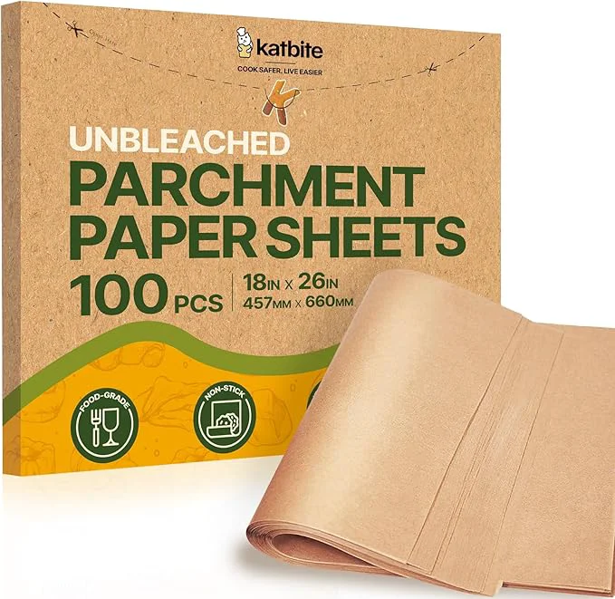 Smooth Katbite Parchment Paper Sheets Heavy Duty 18×26 Inches 100 PCS Precut Baking Exceptional
