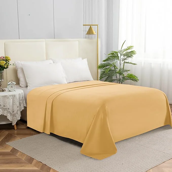 Exclusive Elegant Comfort Premium Hotel Quality 1-Piece Flat Sheet Luxury Softest 1500 Carefully Designed
