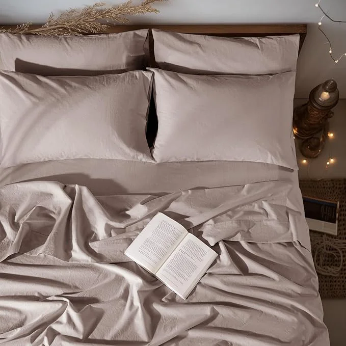 Expertly Made LBRO2M Pure Linen Sheet Set Deep Pocket Up to 16 Bed Sheets Sets Lightweight