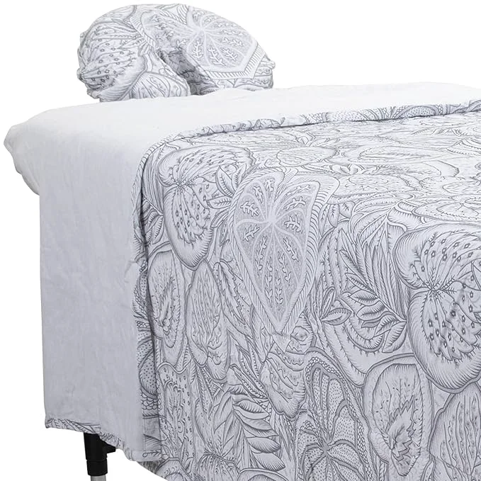 Convenient ForPro Premium Designer Flannel 3-Piece Massage Sheet Set Island Tranquility Versatile