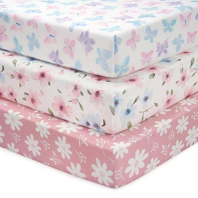 Excellent Baby Crib Sheets Girl 3 Pack Toddler Bed Sheets Fit Trendy