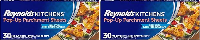 Powerful Reynolds Kitchens Pop-Up Parchment Paper Sheets 10 x 13 Inches Flexible