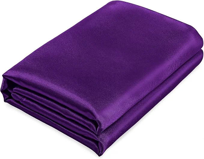 Long-Lasting Homiest Purple Satin Flat Sheet King Size Bedding Ultra Soft Sold Separately Safe
