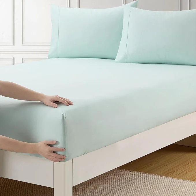 First-Class Twin Fitted Sheet Only with Full Elastic Built in Corner Sheet Straps to Superior