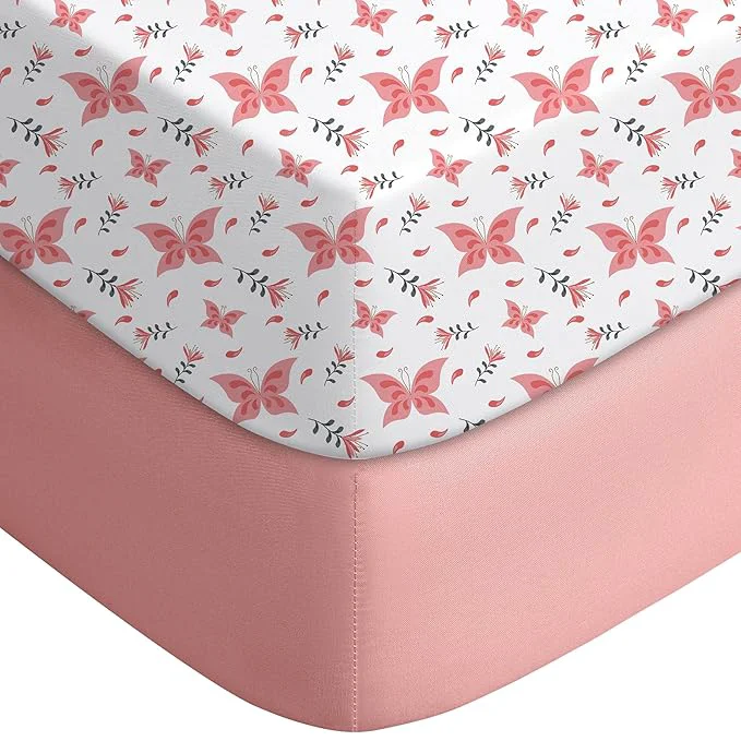 Traditional Yoofoss Pack and Play Sheets Fitted Mini Crib Sheets 2-Pack Proven