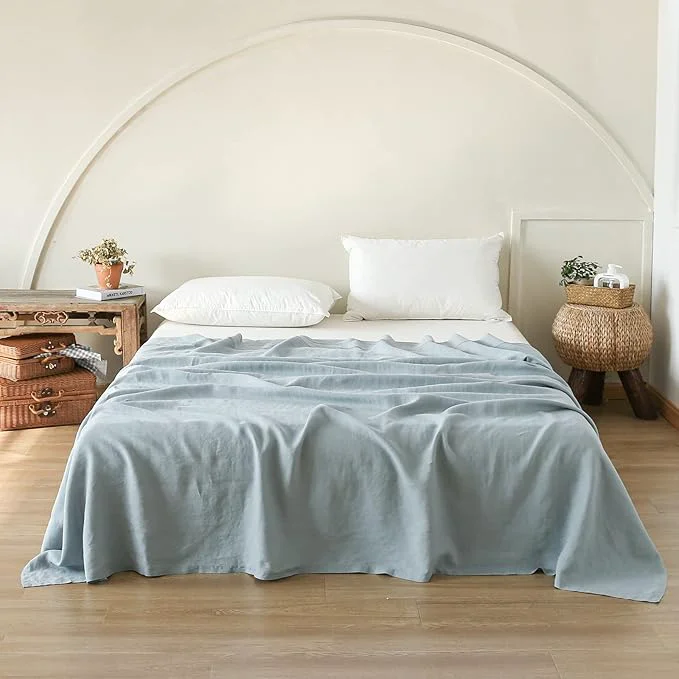 Advanced Simple Opulence French Linen Flat Sheet Practical