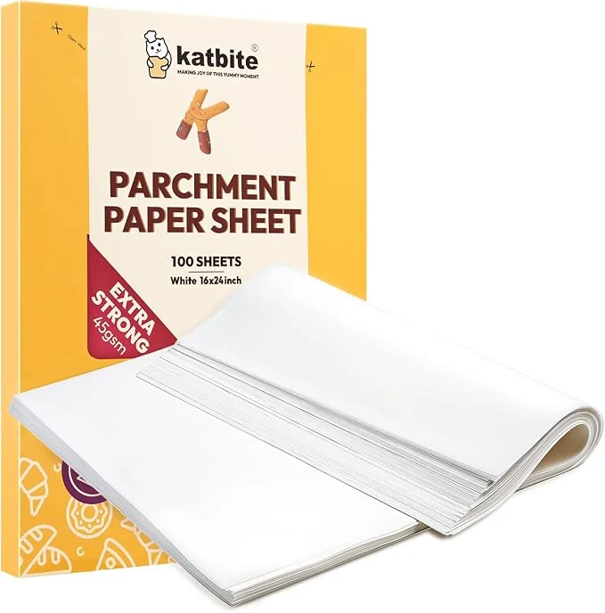 Advanced Katbite 16×24 inch Heavy Duty Parchment Paper Sheets Frying and Steaming Expertly Made