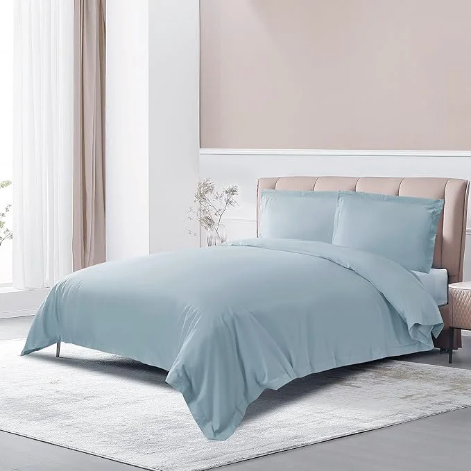 Green THE COTTON SILK® Luxury Long-Staple Cotton Duvet Cover Sustainable