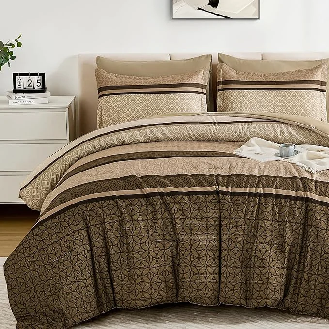 Certified WONGS BEDDING Twin Comforter Set 6 Pieces Soft Lightweight Micorfiber Bedding Relaxed