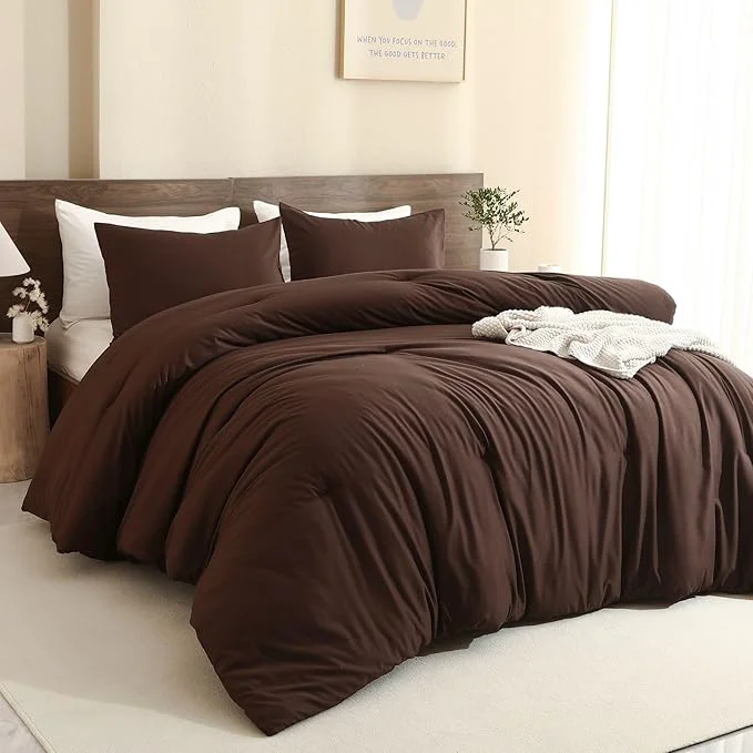 Versatile Paxrac Brown Oversized Queen Comforter Set 98x98In 3 Pieces Comforter Set Advanced