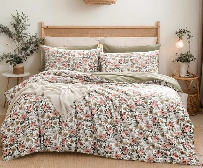Innovative SLEEPBELLA Duvet Cover Queen 600 Thread Count Cotton Pink Yellow Beige Genuine