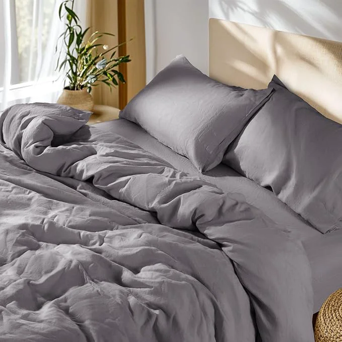 Fine Crafted SONORO KATE French Linen Duvet Cover King Size Soft Breathable Detailed