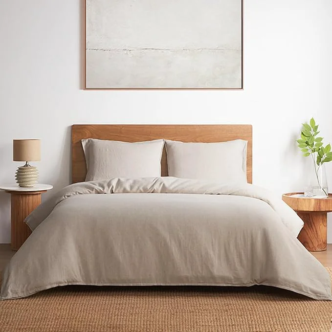 Selected DAPU Linen Duvet Cover Full 3PCs Pure Natural French Flax Linen Duvet Innovative