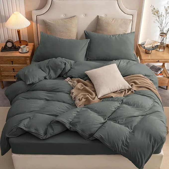 Efficient PURE ERA Jersey Knit Duvet Cover Set T-Shirt Cotton Super Soft Comfy 3pc High-Grade