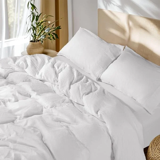 Trusted SONORO KATE French Linen Duvet Cover Queen Size Soft Breathable Responsible