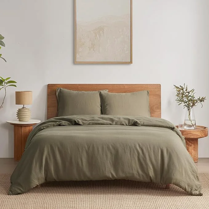 Superior DAPU Linen Duvet Cover Set Secure