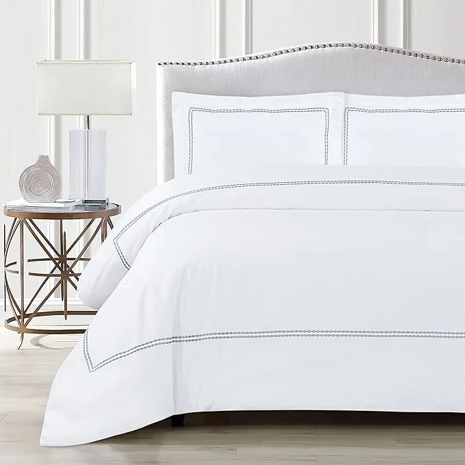 Specialty Dreamology White Duvet Cover Luxury Hotel Quality Bedding Set Cotton Elegant