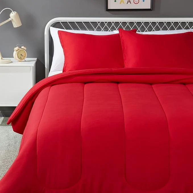 World-Class Amazon Basics 3-Piece Soft Microfiber Kids’ Comforter and Pillow Sham Set Prestigious