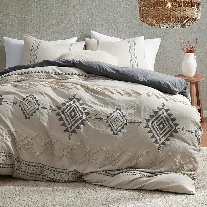 First-Class Oli Anderson Boho Duvet Cover Set Queen Size Durable and Super Soft Duvet Smart