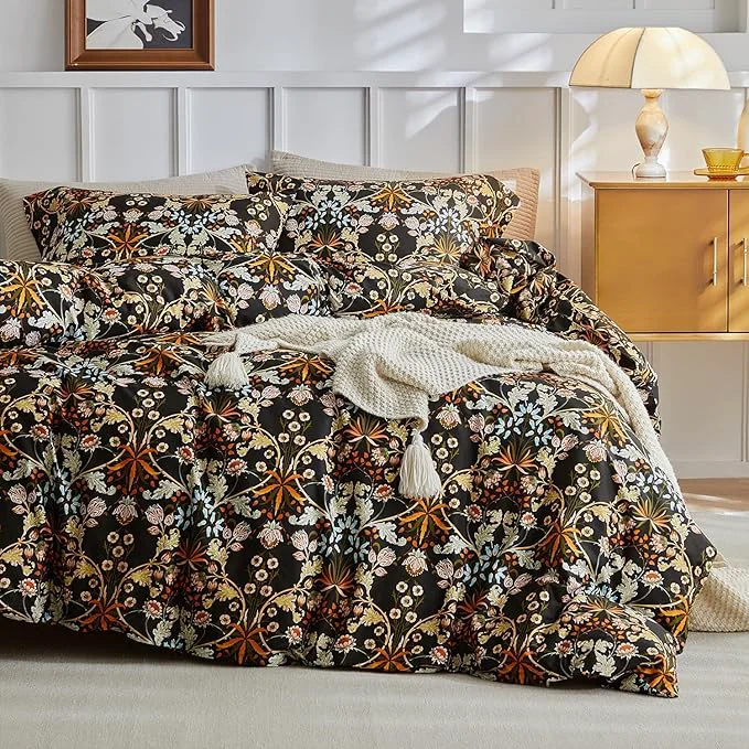 Versatile mixinni Duvet Cover Full Size Cotton Percale Farmhouse Bedding Sets Soft Enhanced