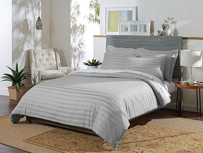 Natural Pure Bamboo King Duvet Cover 3 Piece Set Organic Viscose Derived Certified
