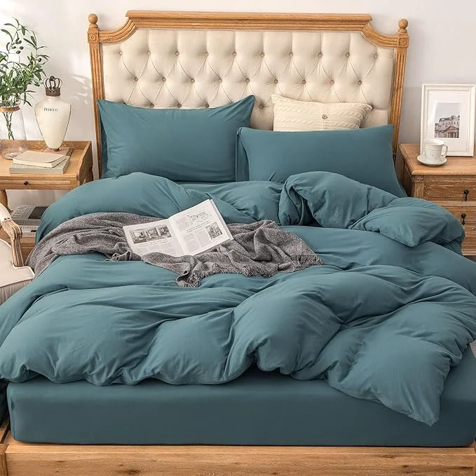 Environmentally Friendly PURE ERA Jersey Knit Duvet Cover Set T-Shirt Cotton Super Soft Comfy 3pc Verified