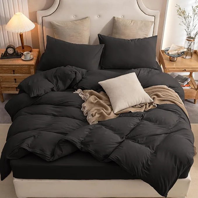 Consistent PURE ERA Jersey Knit Duvet Cover Set T-Shirt Cotton Super Soft Comfy 3pc Safe