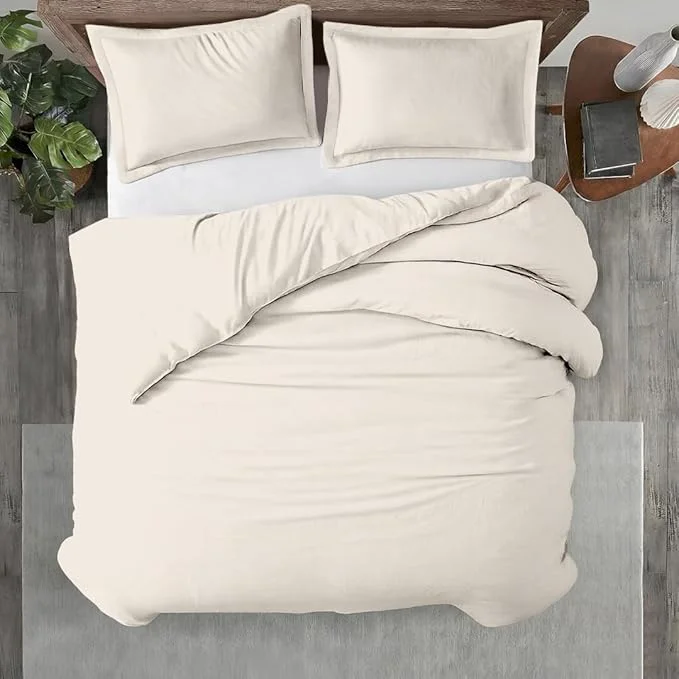 Fine Crafted Kotton Culture 3 Pc Duvet Cover King Size Set- Egyptian Cotton 600 Thread Pure