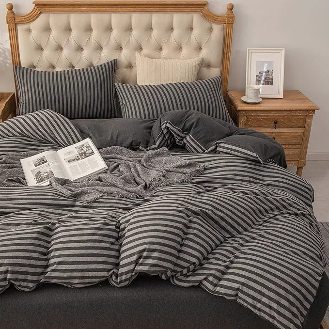 Professional PURE ERA Jersey Knit Duvet Cover Set T-Shirt Heather Cotton Super Soft Genuine