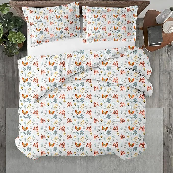 Carefully Designed Kotton Culture 3 Pc Twin Size Duvet Cover Set- Egyptian Cotton 600 TC Optimized