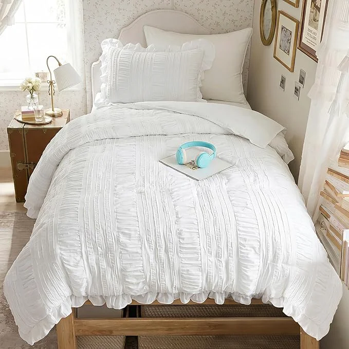 Quality WONGS BEDDING Comforter Full Size Soft Seersucker Textured Bedding Set Full Powerful