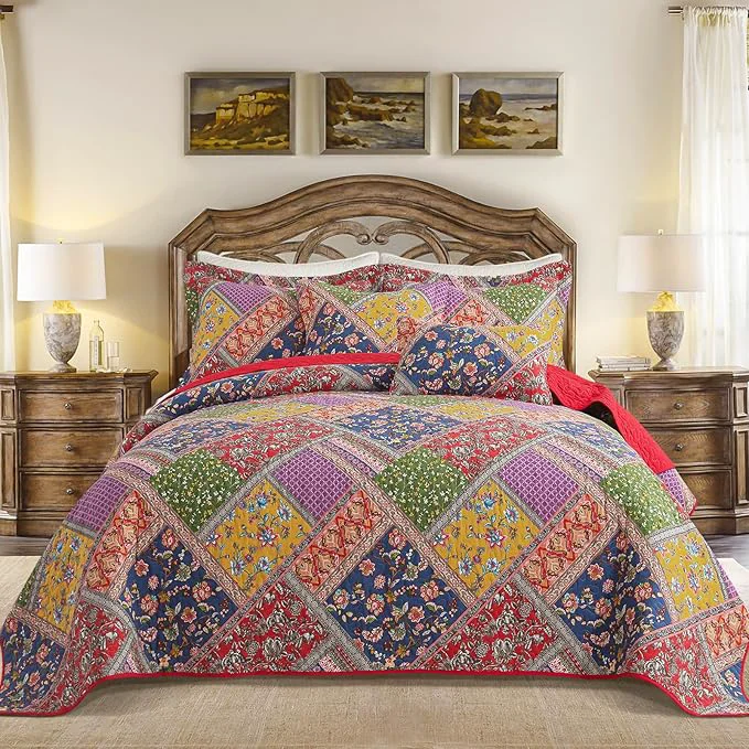 Elegant BEDIFANY Cotton King Quilt Set Prestigious