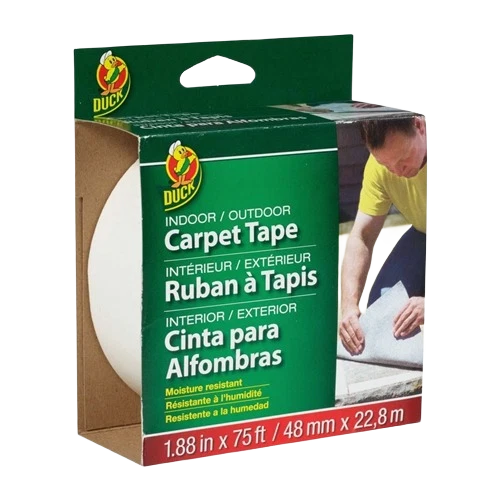 Effective Duck Brand White Indoor Outdoor Carpet Tape 1.88 in. x 75 ft. Minimalist