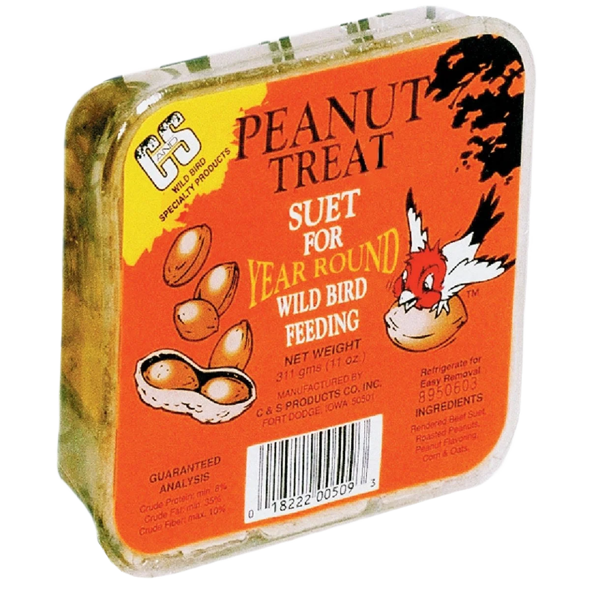 Stylish C S Peanut Treat Suet 11 oz. Smart