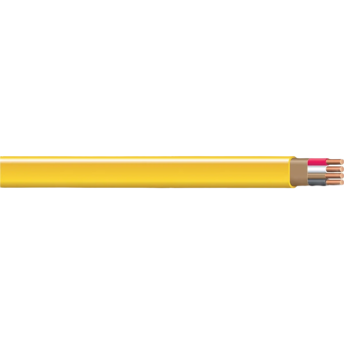 Smooth Romex 50 ft. Solid Yellow 12-3 NMW G Wire Pure