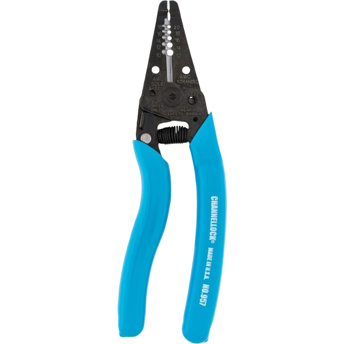 Premium Material Channellock 10 to 18 Solid AWG 12 to 20 AWG Strand Wire Stripper 7 in. Eco-Friendly