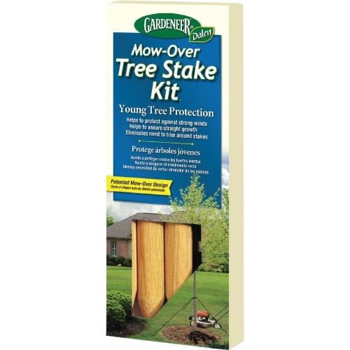 Convenient Gardeneer Wood Young Mow-Over Tree Stake Kit Unique