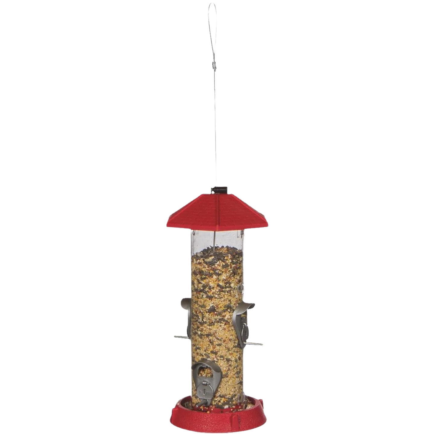 Classic North States 2-In-1 Hinged Red Bird Feeder 1.5 lb. Capacity Consistent