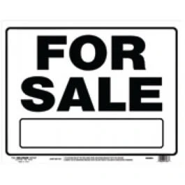 Lightweight Hillman White Black For Sign 20 x 24 in. Effective