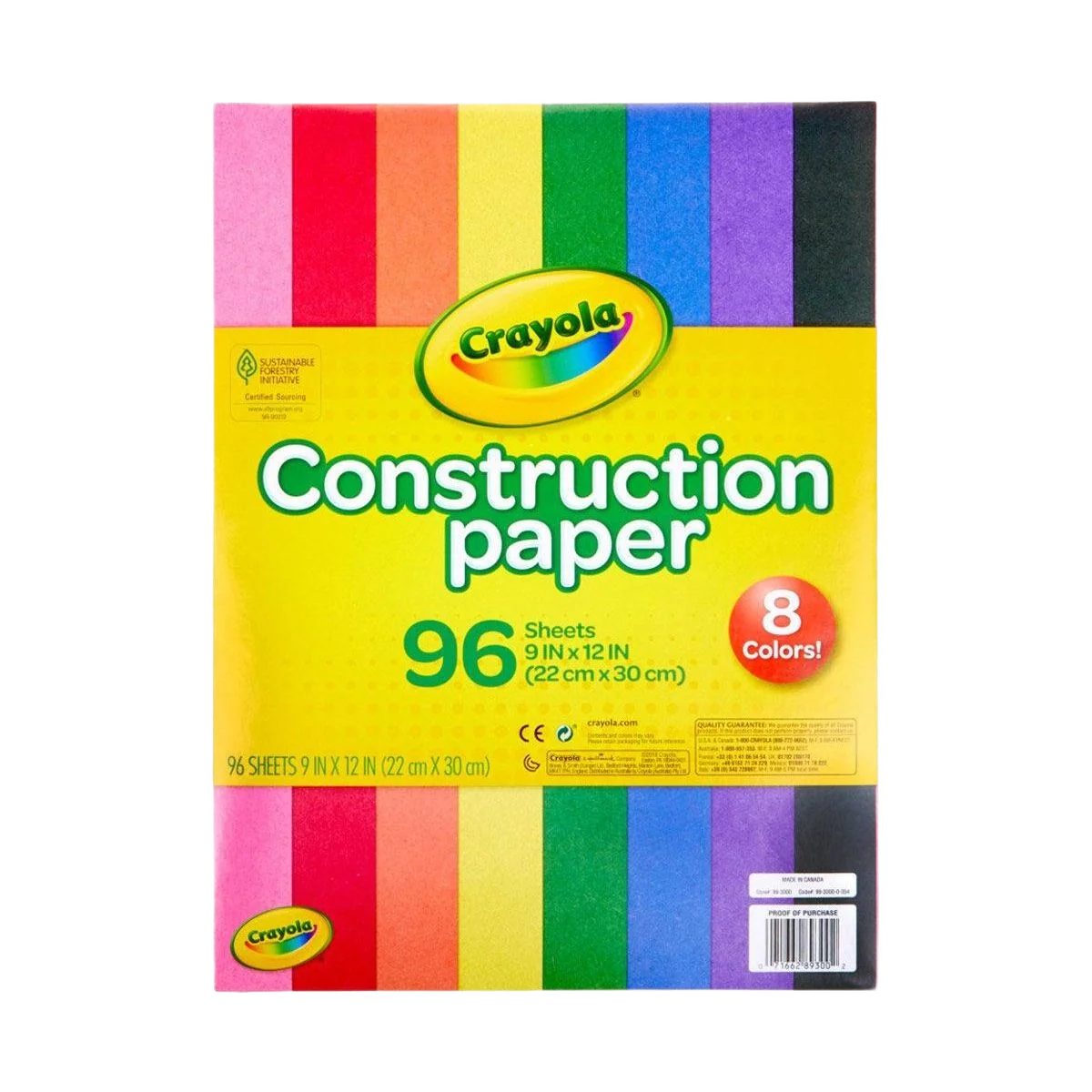 Traditional Crayola Assorted Construction Paper 96-Pack Innovative