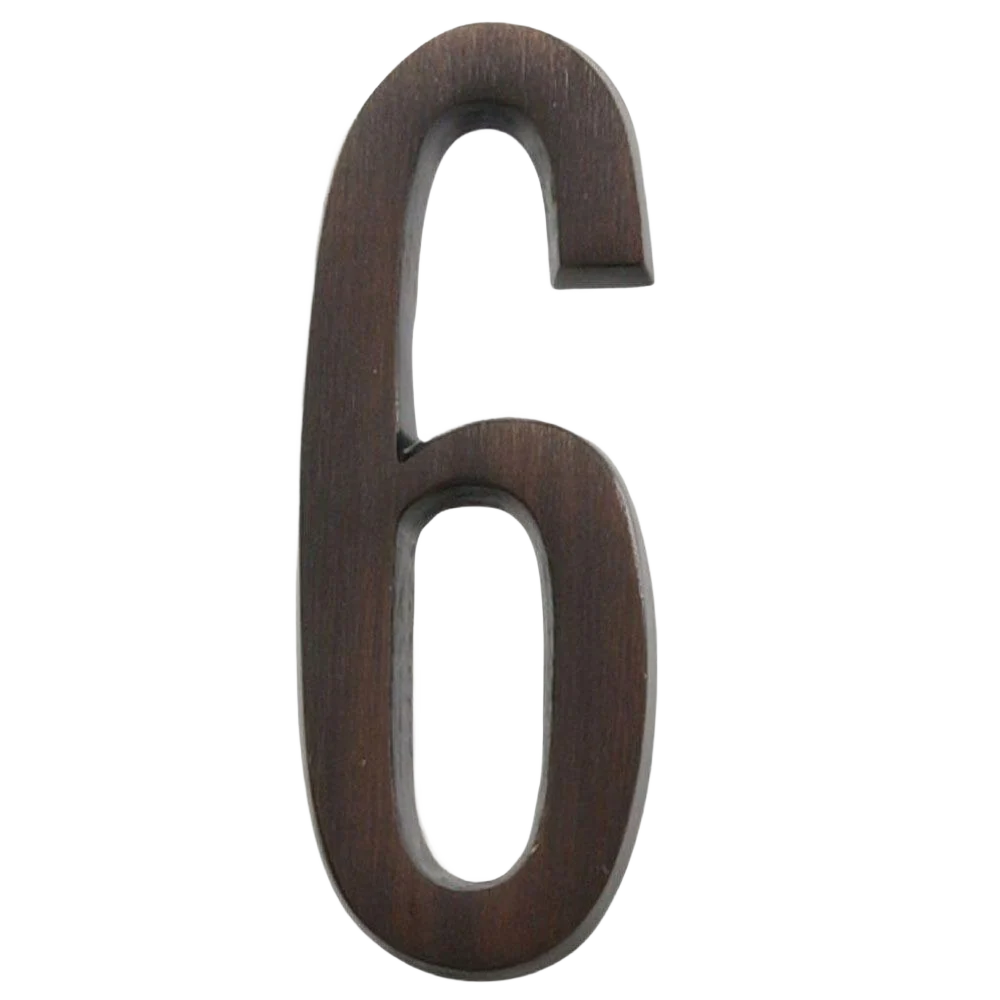 Prestigious Hillman Distinctions 4-In. Adhesive Bronze House Number 6 Sustainable
