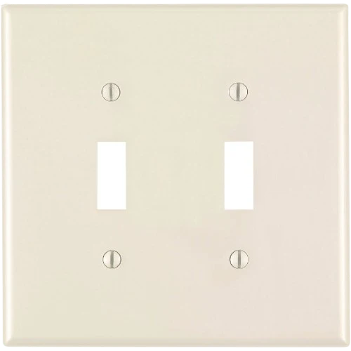 Efficient Leviton Light Almond 2-Gang Plastic Oversized Toggle Switch Wall Plate Proven