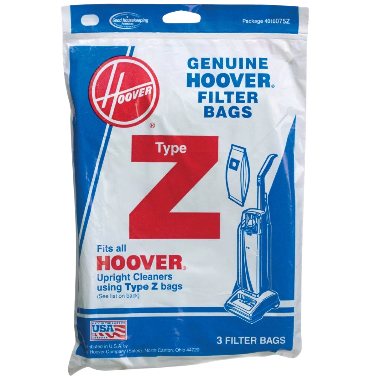 Refined Hoover Type Z Vacuum Bag 3-Pack Flexible